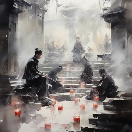 2025中元节朋友圈配图 氛围感满分九宫格