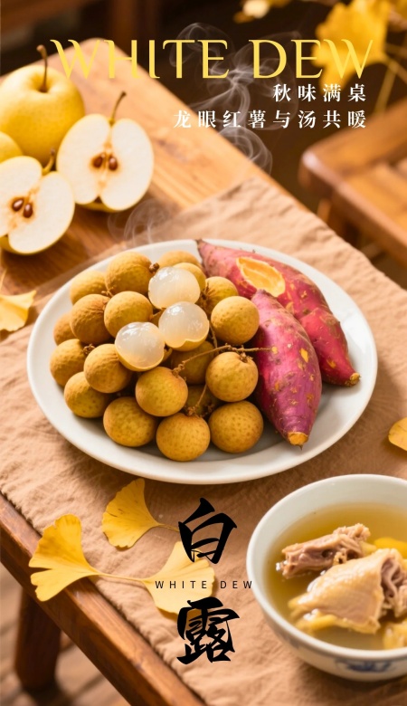 2025白露节气海报大赏 诗意秋光美到失语