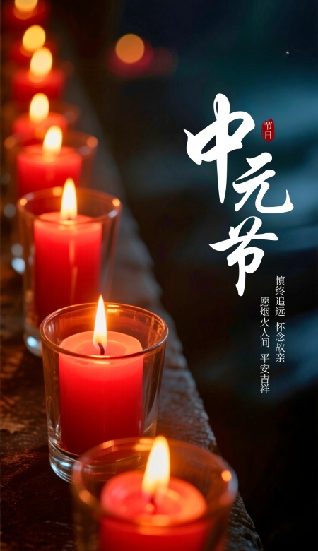 2025中元节海报模板合集 一键解锁仪式感设计